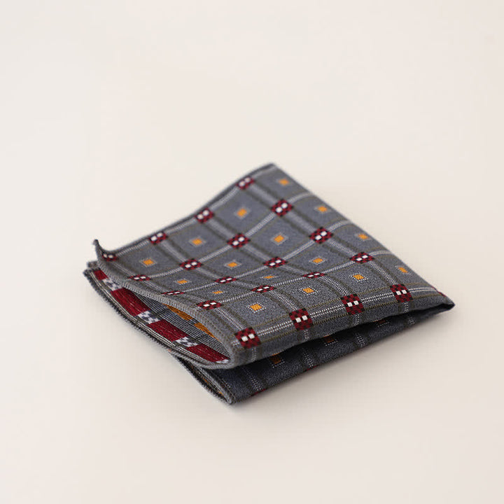 Men's Vintage Multiple Pattern Gentleman Pocket Square - Style #6 - image 9