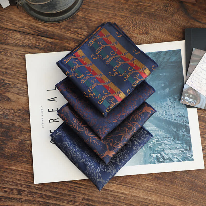 Men's Vintage Multiple Pattern Gentleman Pocket Square - image 1