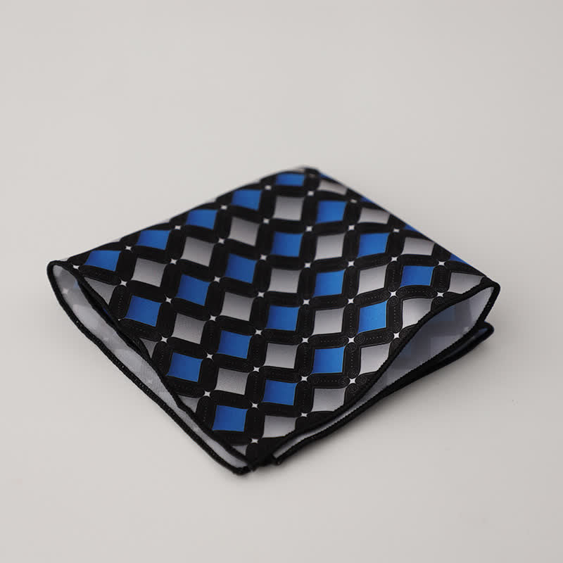 Men's Fancy Geometry Flower Pattern Business Pocket Square - Style #4 - image 7