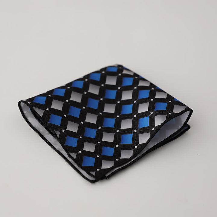 Men's Fancy Geometry Flower Pattern Business Pocket Square - Style #4 - image 7