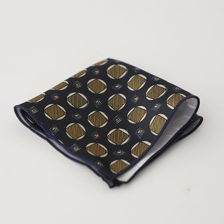 Men's Fancy Geometry Flower Pattern Business Pocket Square - Style #2 - image 5