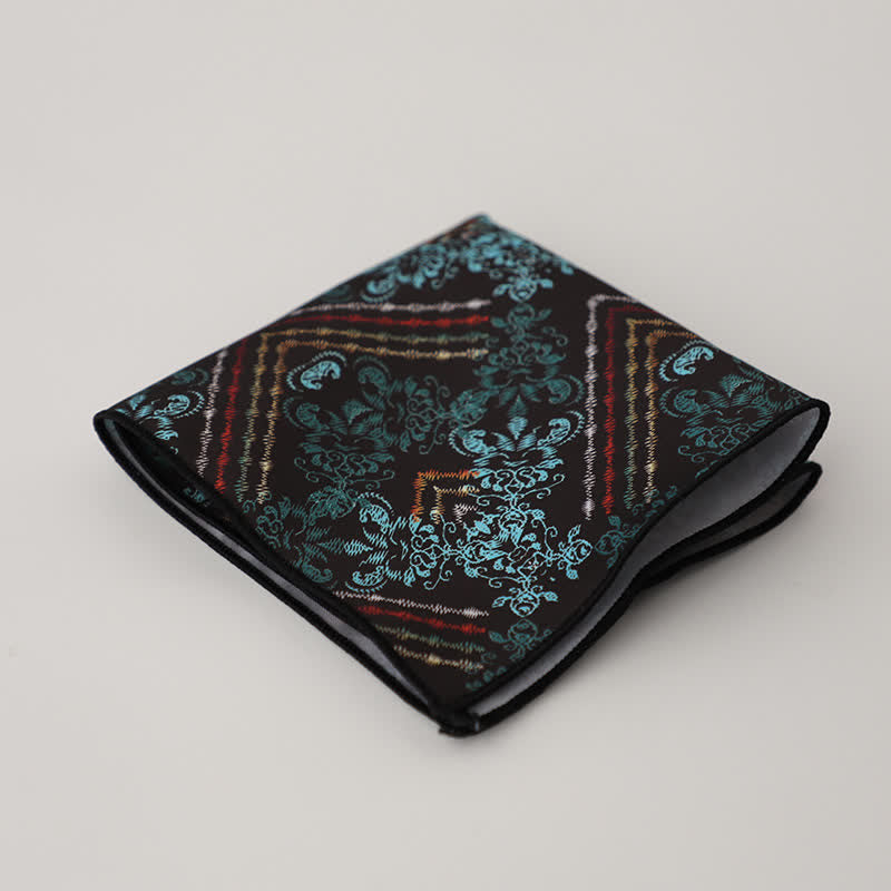 Men's Fancy Geometry Flower Pattern Business Pocket Square - Style #18 - image 21