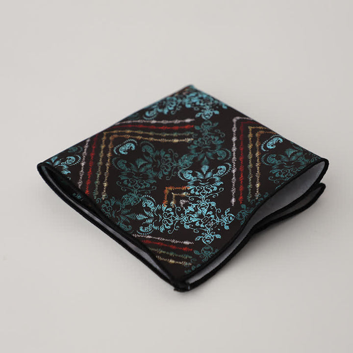 Men's Fancy Geometry Flower Pattern Business Pocket Square - Style #18 - image 21