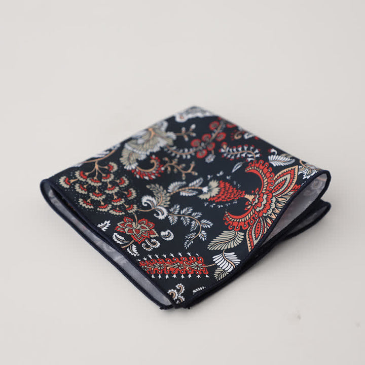 Men's Fancy Geometry Flower Pattern Business Pocket Square - Style #19 - image 21