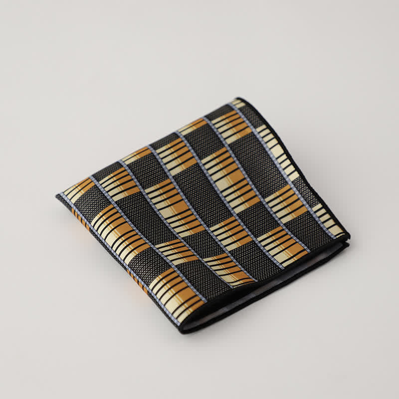 Men's Fancy Geometry Flower Pattern Business Pocket Square - Style #3 - image 5
