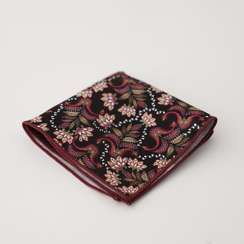 Men's Fancy Geometry Flower Pattern Business Pocket Square - Style #15 - image 18