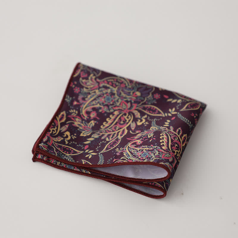 Men's Fancy Geometry Flower Pattern Business Pocket Square - Style #9 - image 12