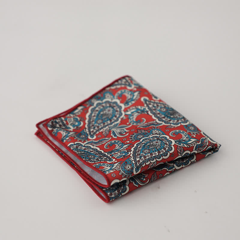 Men's Fancy Geometry Flower Pattern Business Pocket Square - Style #5 - image 8