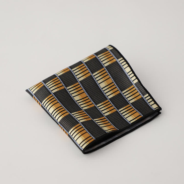 Men's Fancy Geometry Flower Pattern Business Pocket Square - Style #3 - image 5