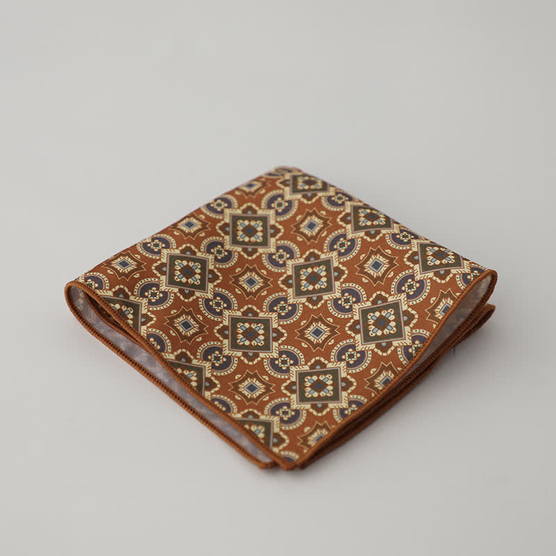 Men's Fancy Geometry Flower Pattern Business Pocket Square - Style #6 - image 9