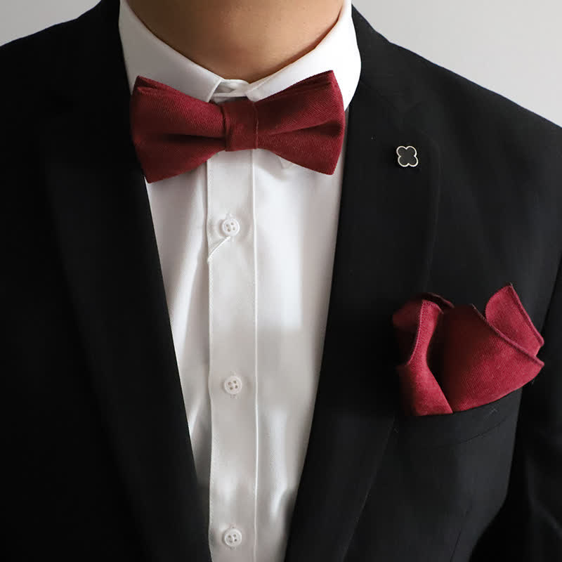 2Pcs Morandi Color System Handkerchief Bow Tie - image 1
