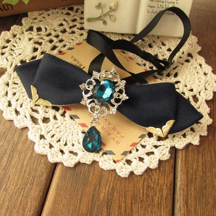 Groom Bridal Wedding Rhinestone Bow Tie - image 4