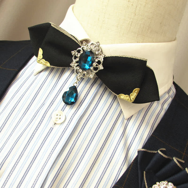 Groom Bridal Wedding Rhinestone Bow Tie - image 2