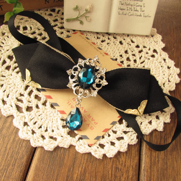 Groom Bridal Wedding Rhinestone Bow Tie - image 5