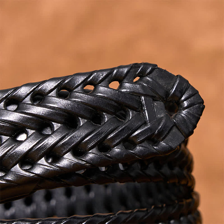 Men's Casual Handwoven Braided Leather Belt - image 8