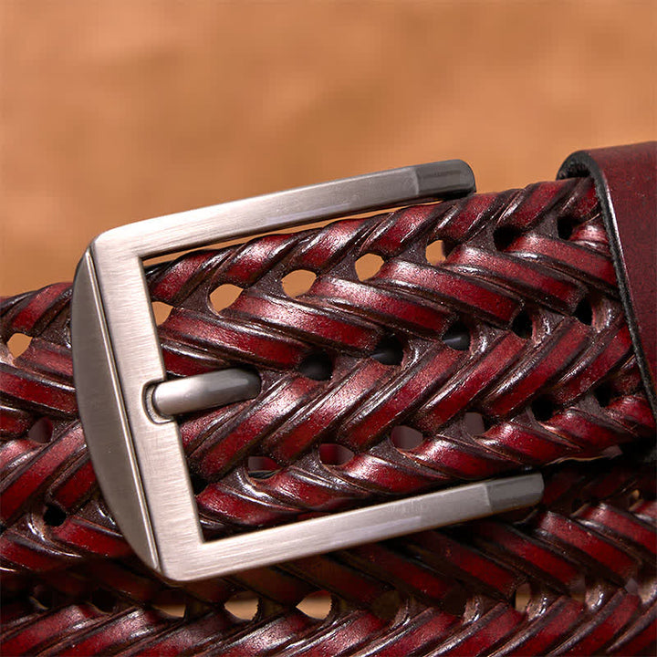 Men's Casual Handwoven Braided Leather Belt - image 17