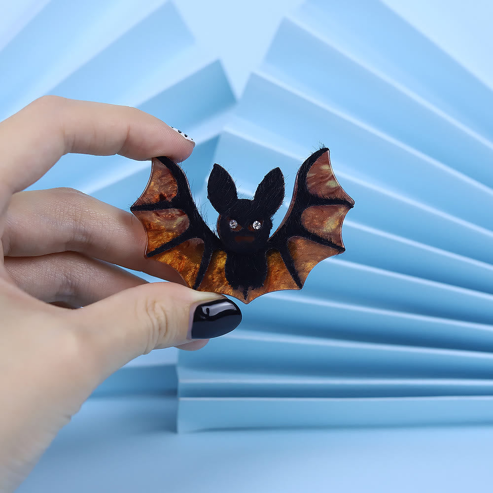 Halloween Handmade Acrylic Bat Brooch - image 3