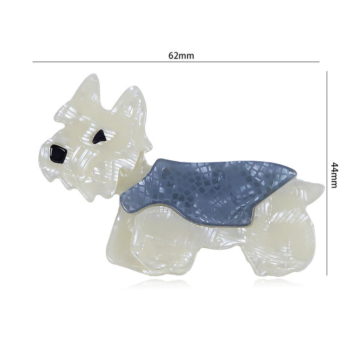 Cute Schnauzer Handmade Fashionable Dog Acrylic Brooch - image 5