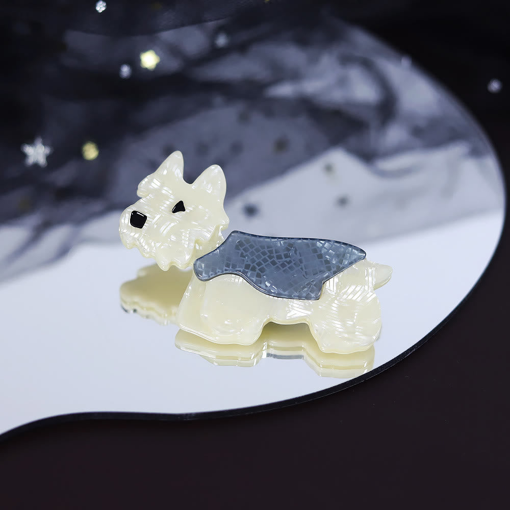 Cute Schnauzer Handmade Fashionable Dog Acrylic Brooch - image 4