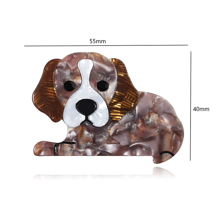 Handmade Cute Little Dog Acrylic Brooch - image 5