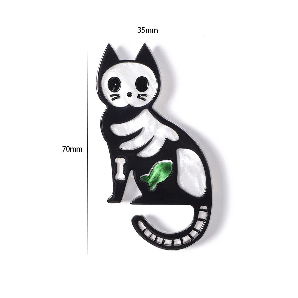 Halloween Handmade Petite Cat Acrylic Brooch - image 5