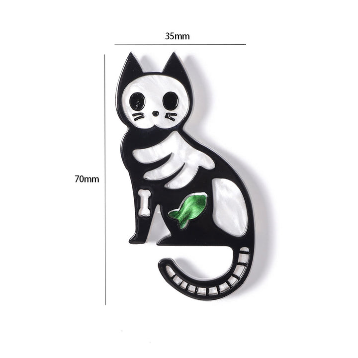 Halloween Handmade Petite Cat Acrylic Brooch - image 5