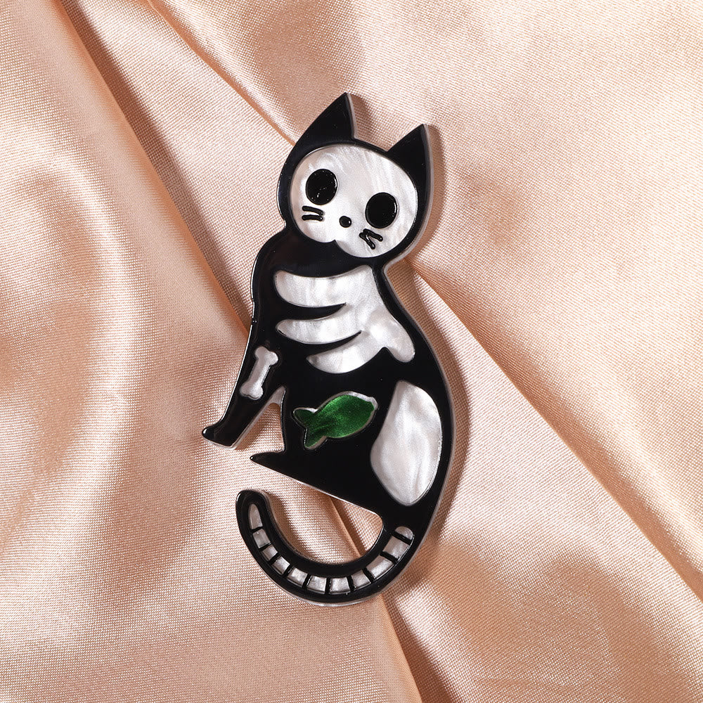 Halloween Handmade Petite Cat Acrylic Brooch - image 1