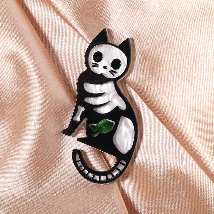Halloween Handmade Petite Cat Acrylic Brooch - image 1