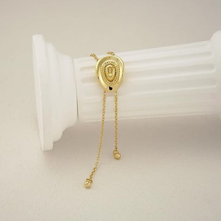 Custom Initial Western Cowboy Hat-Shape Pendant Necklace - image 5