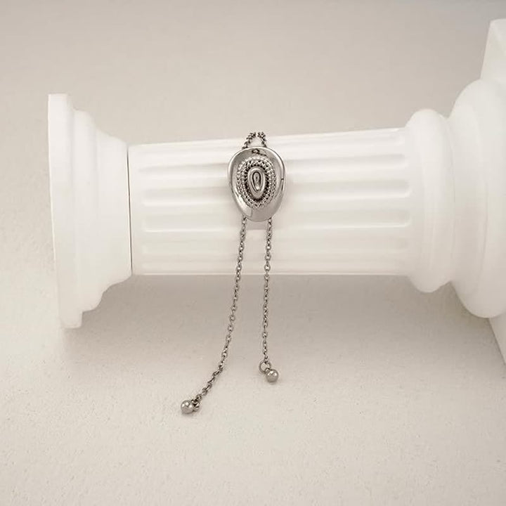 Custom Initial Western Cowboy Hat-Shape Pendant Necklace - Silver - image 9