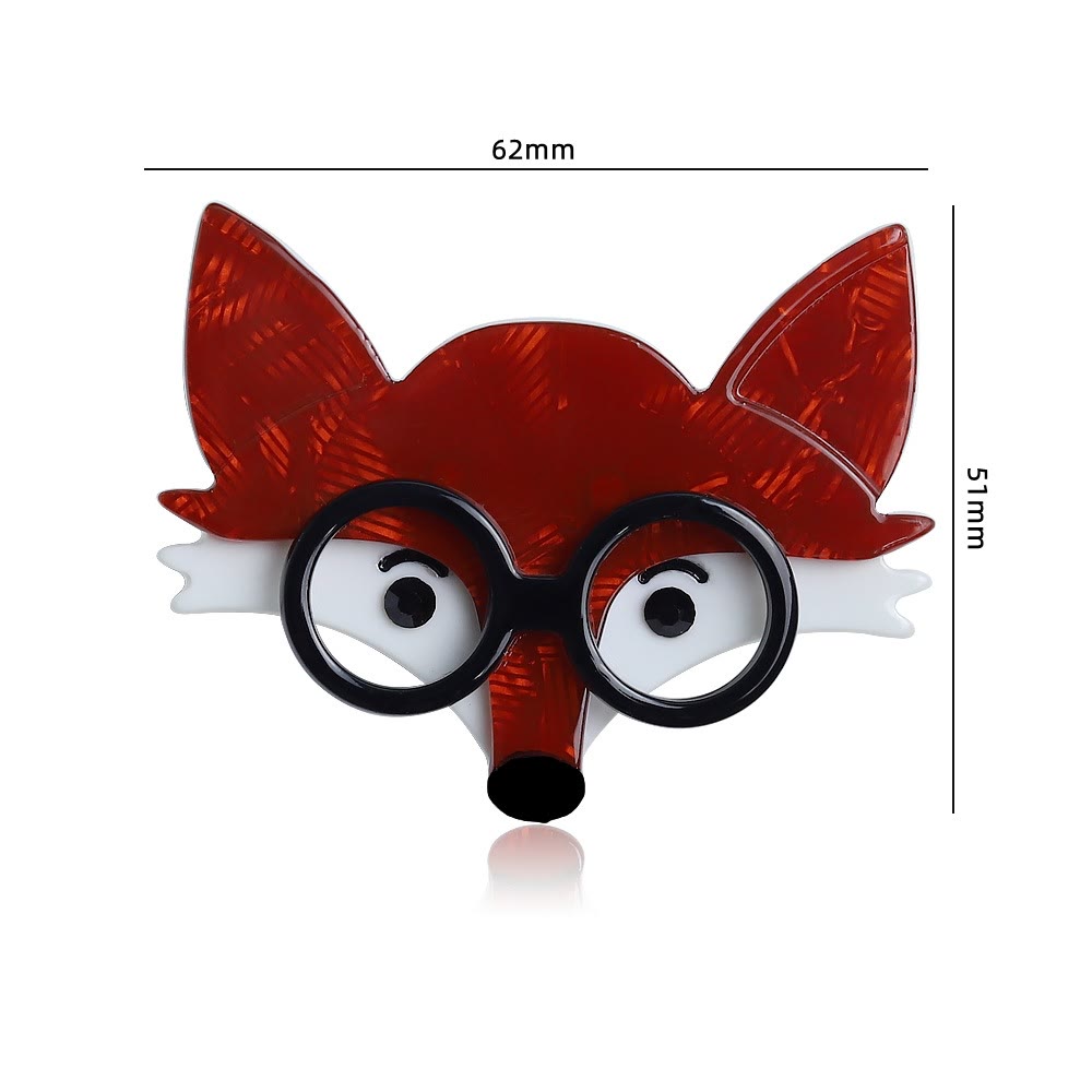 Unisex&Cute Fox Head Handmade Acrylic Brooch - image 4