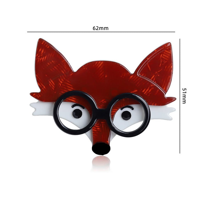 Unisex&Cute Fox Head Handmade Acrylic Brooch - image 4