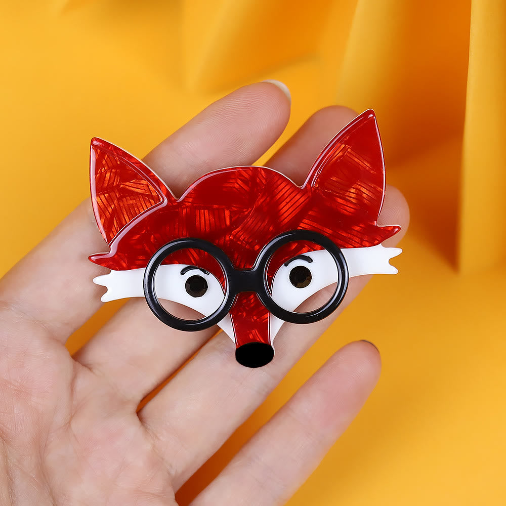 Unisex&Cute Fox Head Handmade Acrylic Brooch - image 1
