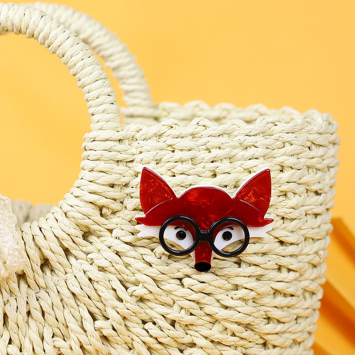 Unisex&Cute Fox Head Handmade Acrylic Brooch - image 3