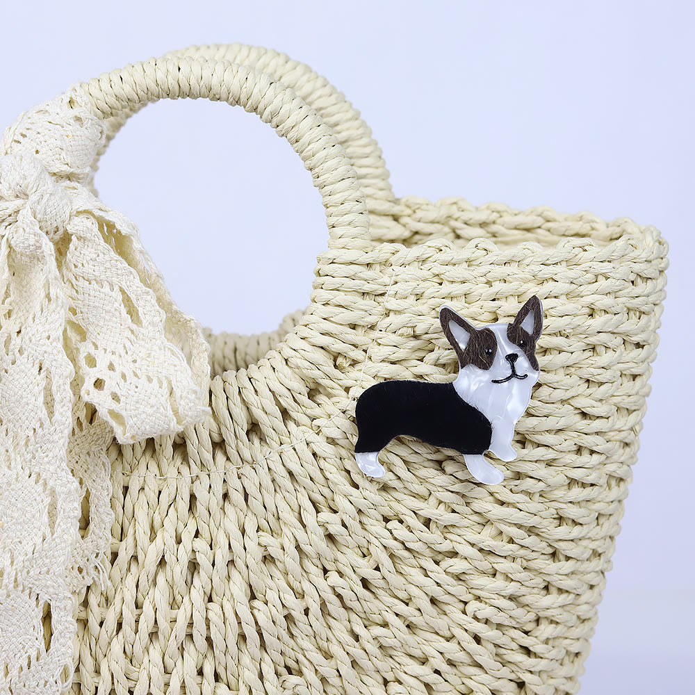 Exquisite Handmade Little Dog Acrylic Brooch - image 4