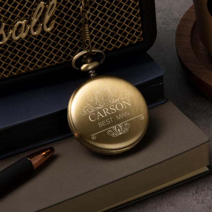Personalized Engraved Custom Mechanical Pocket Watch - image 5