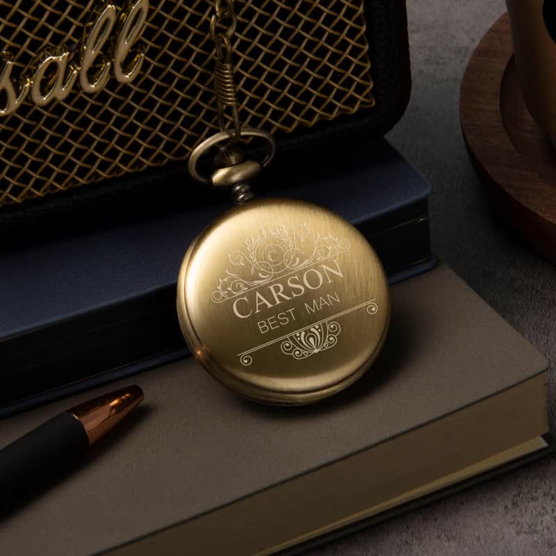 Personalized Engraved Custom Mechanical Pocket Watch - image 5