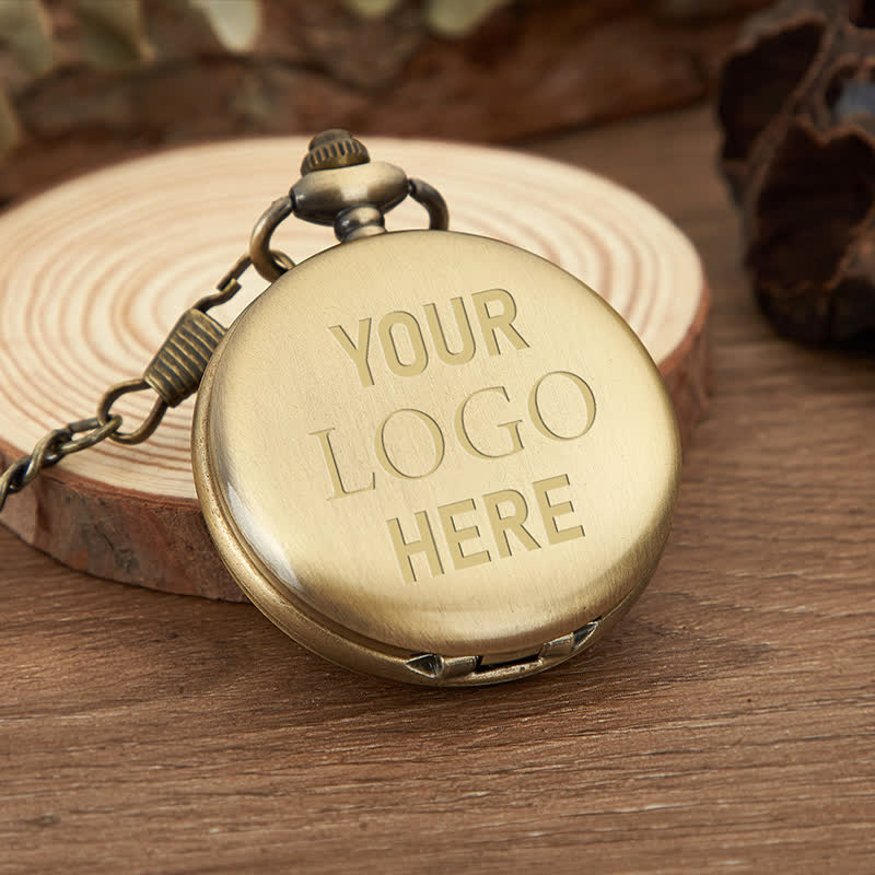 Personalized Engraved Custom Mechanical Pocket Watch - Antique Bronze - image 0