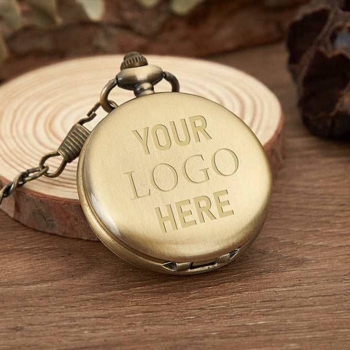 Personalized Engraved Custom Mechanical Pocket Watch - Antique Bronze - image 0