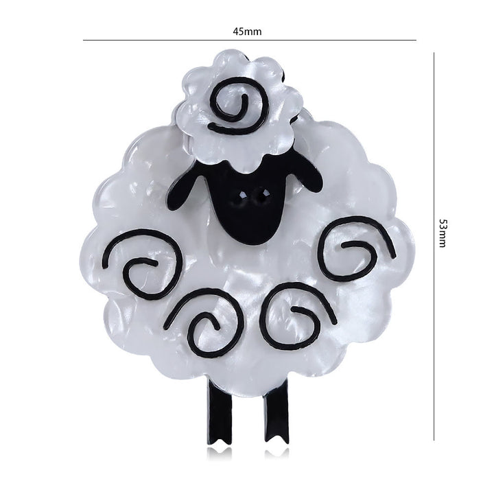 Sheep Handmade Acrylic Brooch Fashion Animal Accessories - image 3
