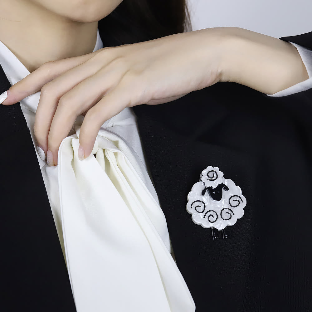 Sheep Handmade Acrylic Brooch Fashion Animal Accessories - image 2