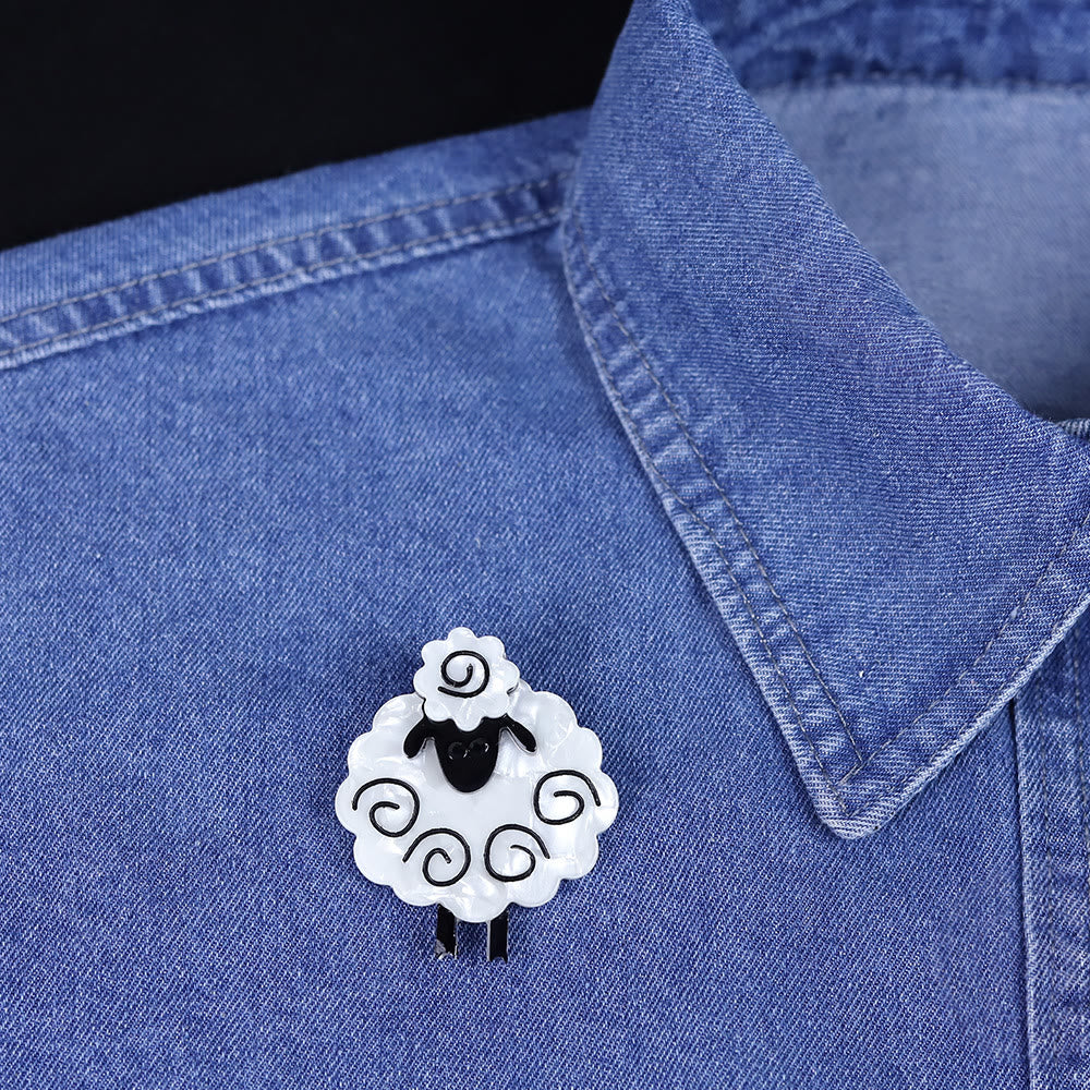 Sheep Handmade Acrylic Brooch Fashion Animal Accessories - image 1