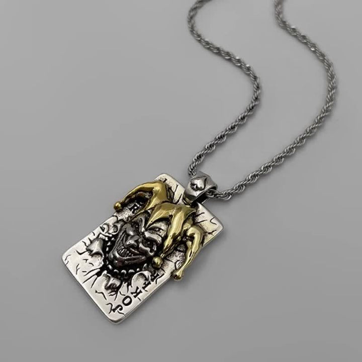 Unisex Hip Hop Style Poker Metal Necklace - Poker Joker - 27.56in / 70cm - image 4