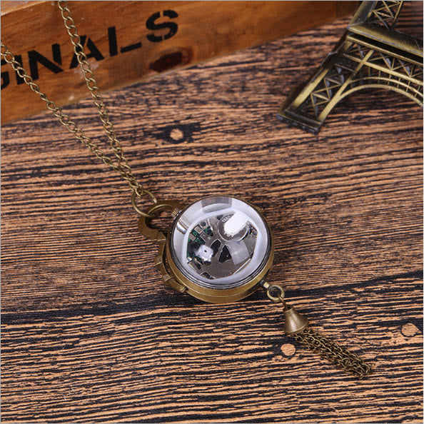 Unisex Retro Large Luxurious Quartz Pocket Watch - image 4