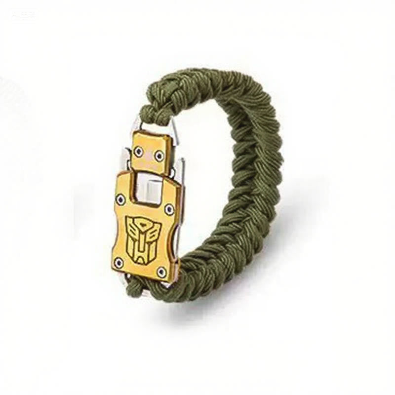 Outdoor Tactical Emergency Survival Hidden Knife Bracelet - Army Green - image 14