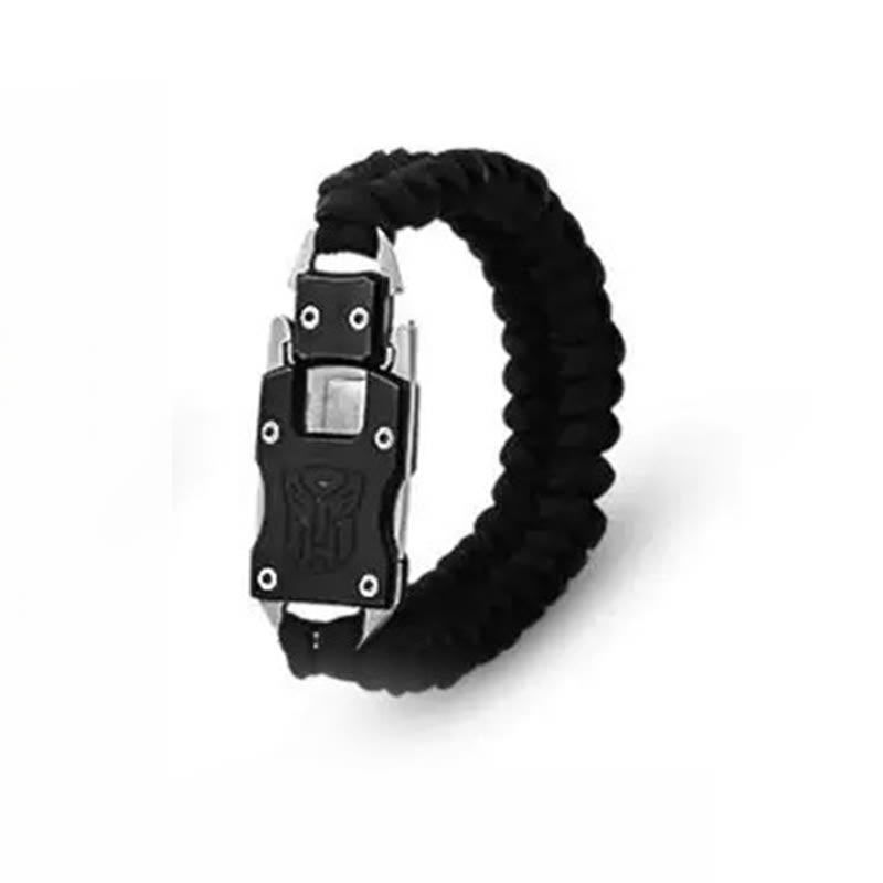 Outdoor Tactical Emergency Survival Hidden Knife Bracelet - Black - image 12