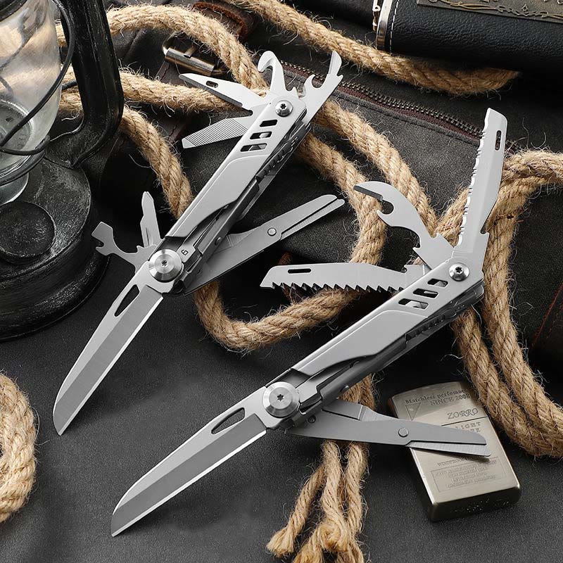 Outdoor Camping Multifunctional EDC- Tool Portable Folding Knife - image 0