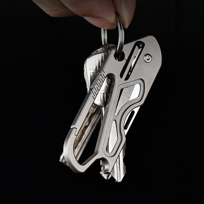 Portable Outdoor EDC-Tool Folding Knife Keychain - image 2