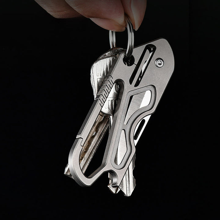 Portable Outdoor EDC-Tool Folding Knife Keychain - image 2