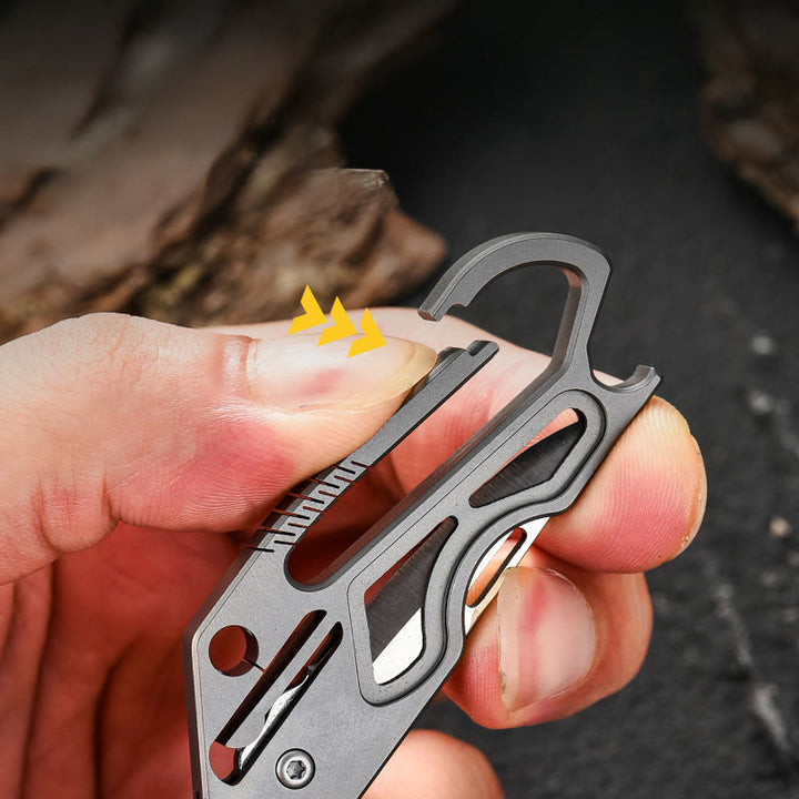 Portable Outdoor EDC-Tool Folding Knife Keychain - image 5